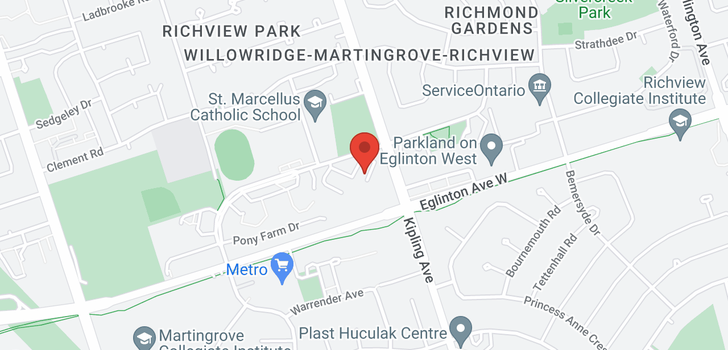 map of 53 Widdicombe Hill Blvd